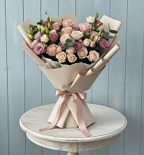 Букет цветов из:  Розы и Лизиантусы в Первомайском Республика Крым