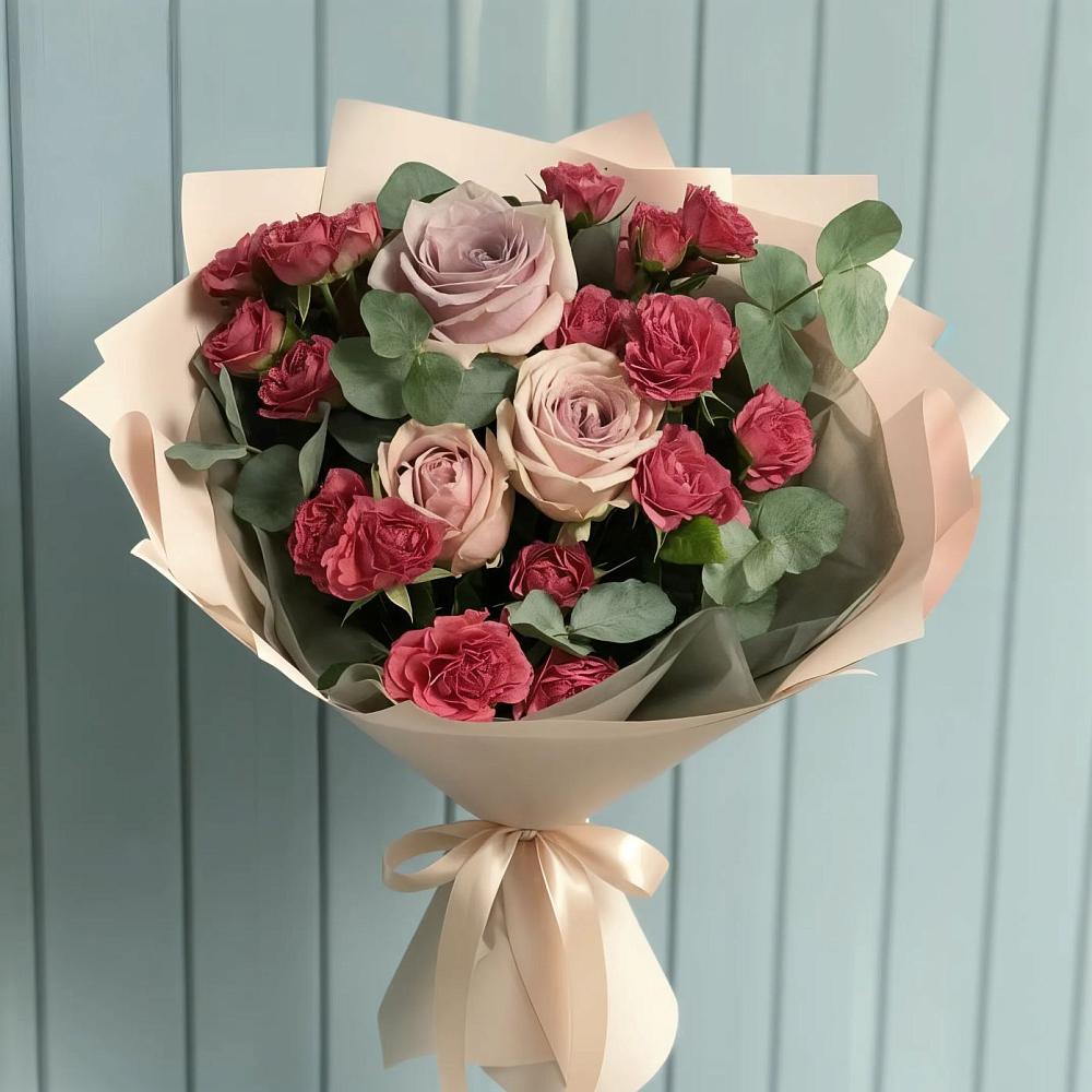 Букет цветов из: Гвоздики и Розы в Первомайском Республика Крым