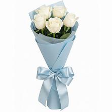 Букет 5 Белых роз Проуд #REPLACE_PRED# Первомайском Республика Крым