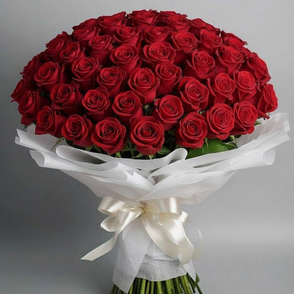 Букет 101 Красная роза Блэк Мэджик в Первомайском Республика Крым