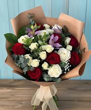 Букет цветов из:  Розы и Альстромерии в Первомайском Республика Крым