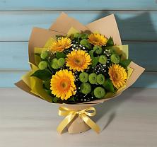 Букет цветов из:  Герберы и Хризантемы в Первомайском Республика Крым