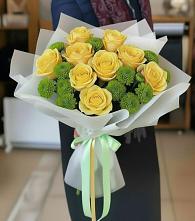 Букет цветов из:  Хризантемы и Розы в Первомайском Республика Крым