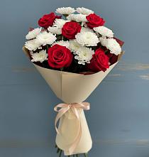 Букет цветов из:  Розы и Хризантемы в Первомайском Республика Крым