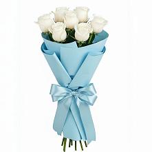 Букет 7 белых роз Проуд в Первомайском Республика Крым