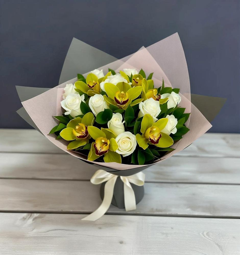 Букет цветов из: Орхидеи и Розы в Первомайском Республика Крым