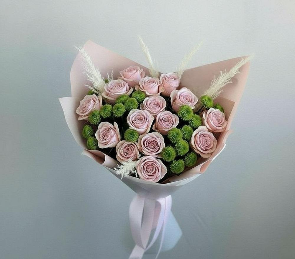 Букет цветов из: Розы и Хризантемы в Первомайском Республика Крым