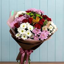 Букет цветов из:  Розы, Хризантемы и Альстромерии в Первомайском Республика Крым
