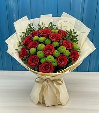 Букет цветов из:  Розы и Хризантемы #REPLACE_PRED# Первомайском Республика Крым