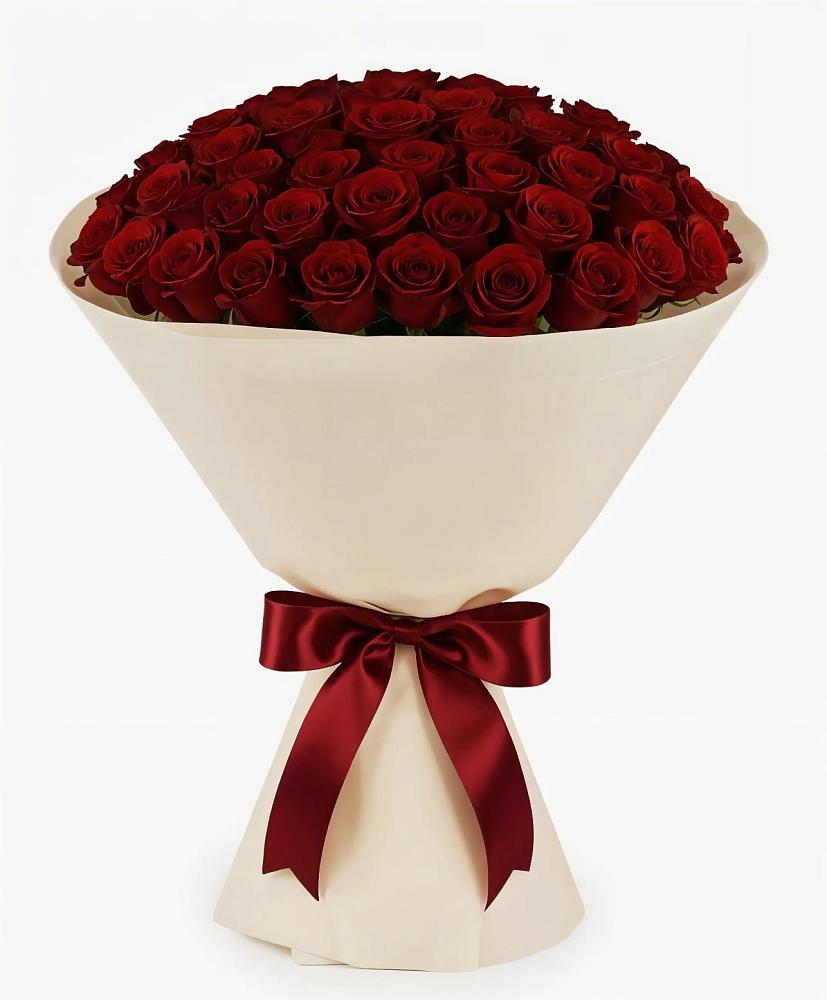 Букет 101 Бордовая роза Блэк Бакарра в Первомайском Республика Крым