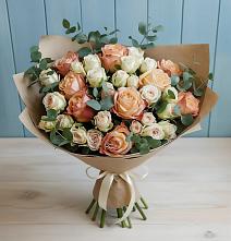 Букет цветов из:  Альстромерии и Розы в Первомайском Республика Крым